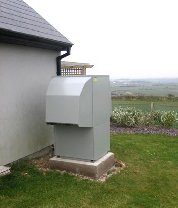 Air to water heat pump in use Ireland